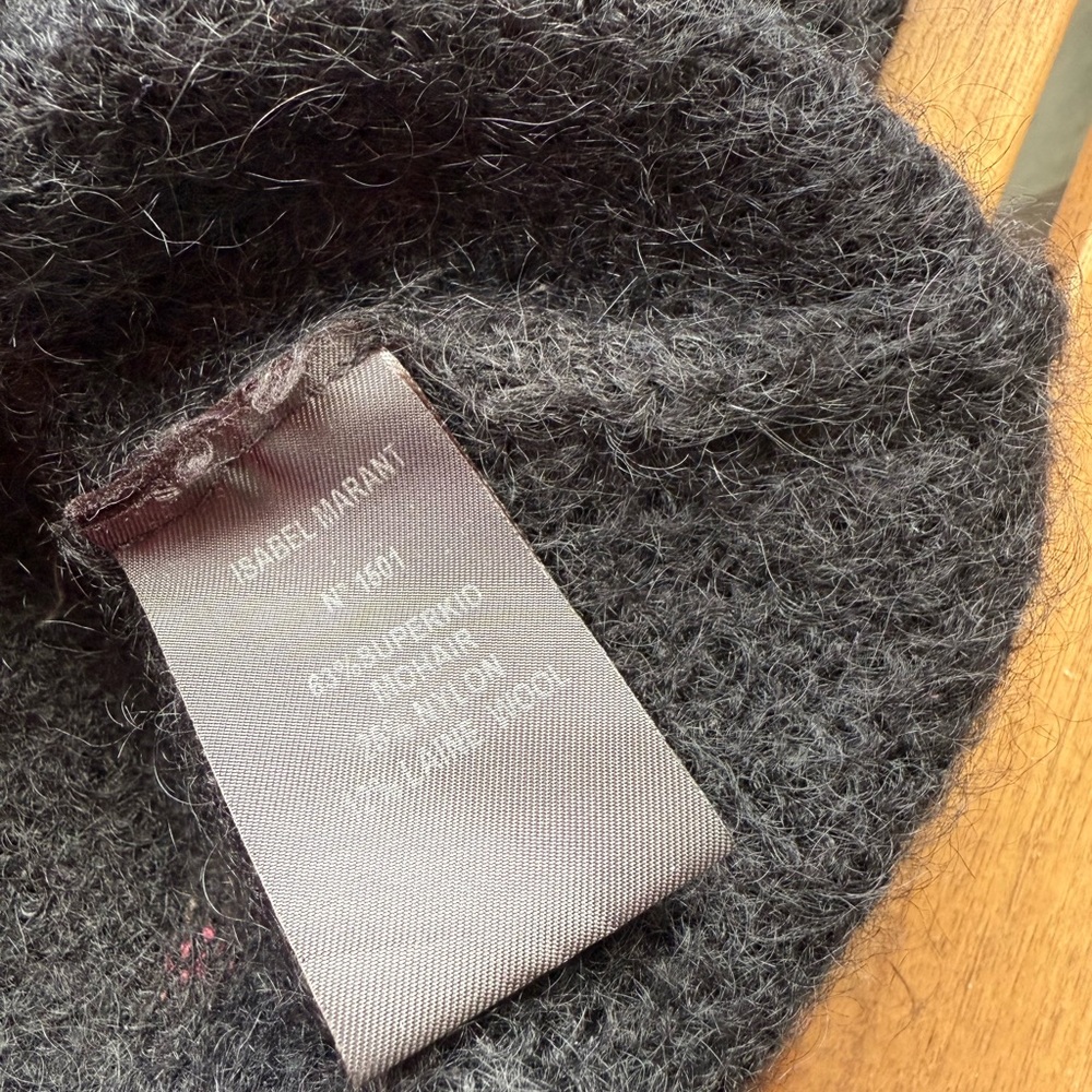 Isabel Marant ETOILE Black  V-Neck Mohair Sweater - Picture 5 of 7